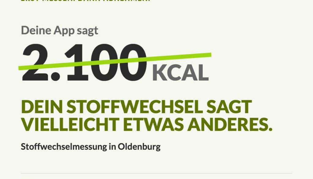 Stoffwechselmessung Oldenburg: Kalorienbedarf messen statt schätzen